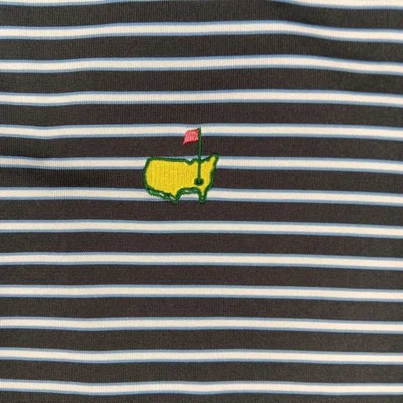 Masters Performance Polo Shirt Mens Large Striped Golf Pullover Augusta Casual - Picture 4 of 8